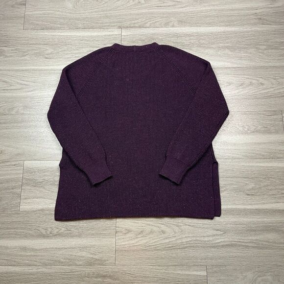 Athleta Sweater Womens Small Purple Merino Wool V Neck Knit - Picture 7 of 12